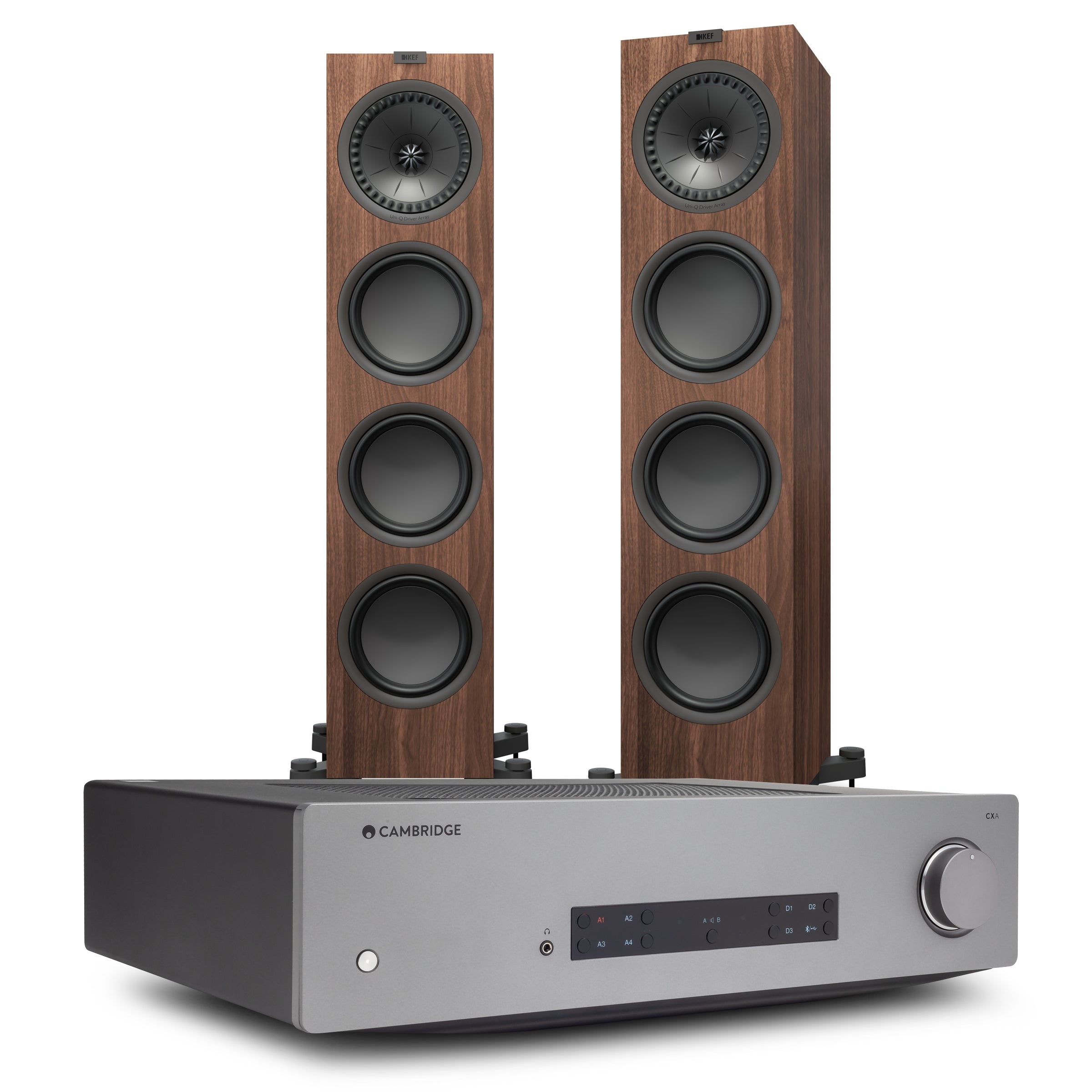 KEF Q950 álló hangfal és Cambridge Audio CXA81 MKII sztereó integrált erősítő szett