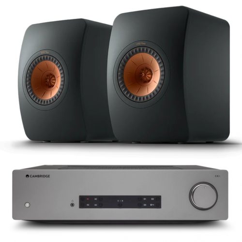 Cambridge Audio CXA81 MkII sztereó integrált erősítő + KEF LS50 Meta polcsugárzó pár, fekete