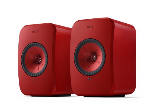 KEF LSX II aktív vezeték nélküli hangsugárzó pár, piros